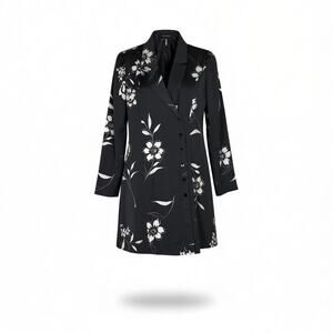 Saltwater Luxe Women Black floral Print Blazer Dress Sz. Sm NWT Feminine Dressy